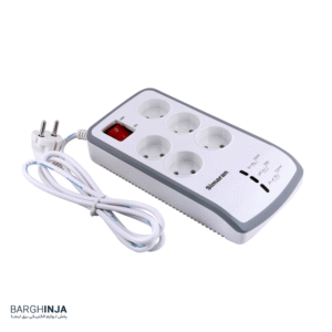 محافظ برق ۵ راهی سیماران مدل SM-525-N | محافظ 15 آمپر با کابل 1.8 و 2.8 متری